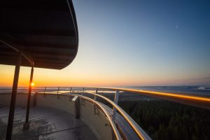 Scene from Puijo Tower at summer night